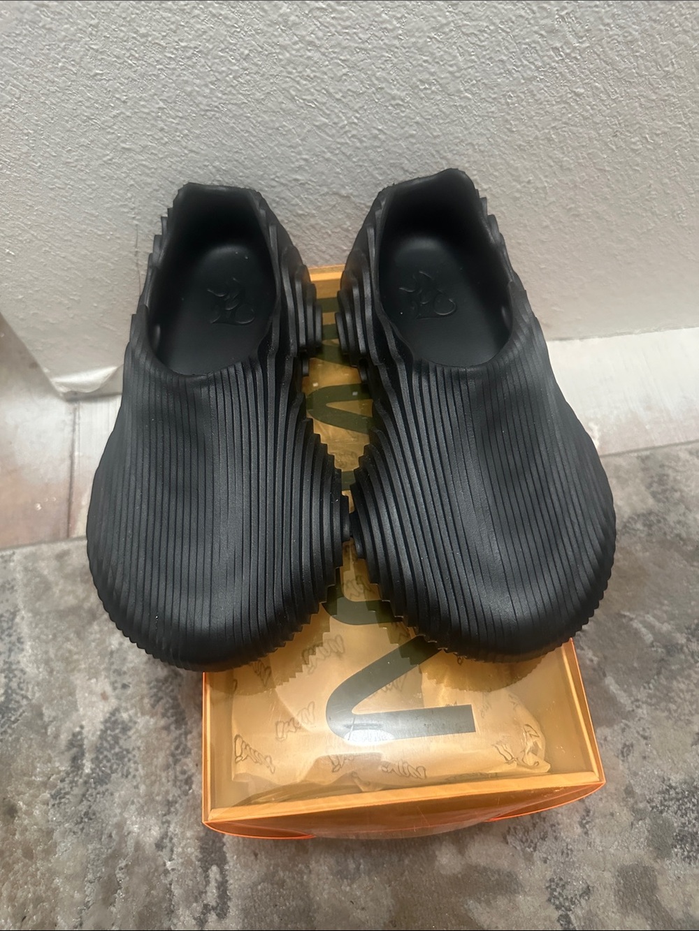 Ami The Nami Shoe Black with Orange Trim